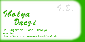 ibolya daczi business card